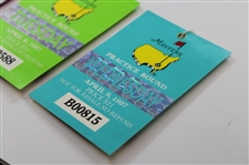 1997 Masters Tournament Monday, Tuesday & Wednesday Practice Rd Tickets - Tiger Woods Winner