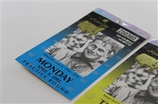 2002 Masters Tournament Monday, Tuesday & Wednesday Practice Rd Tickets - Tiger Woods Winner