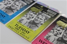 2002 Masters Tournament Monday, Tuesday & Wednesday Practice Rd Tickets - Tiger Woods Winner