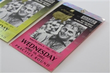 2002 Masters Tournament Monday, Tuesday & Wednesday Practice Rd Tickets - Tiger Woods Winner