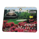 2005 Masters Tournament SERIES Badge #Q06962 - Tiger Win & Jacks Final Masters