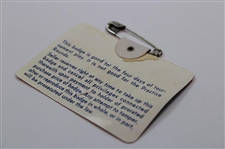 Raymond Floyd Signed 1976 Masters Tournament SERIES Badge #11891 JSA ALOA