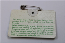 Gary Player Signed 1978 Masters Tournament SERIES Badge #9094 JSA ALOA