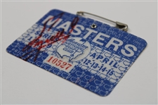 Fuzzy Zoeller Signed 1979 Masters Tournament SERIES Badge #10527 JSA ALOA