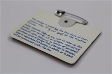 Fuzzy Zoeller Signed 1979 Masters Tournament SERIES Badge #10527 JSA ALOA
