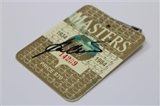 Ben Crenshaw Signed 1984 Masters Tournament SERIES Badge #14209 JSA ALOA