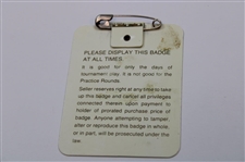 Ben Crenshaw Signed 1984 Masters Tournament SERIES Badge #14209 JSA ALOA