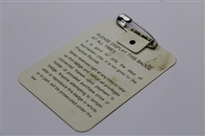 Ben Crenshaw Signed 1984 Masters Tournament SERIES Badge #14209 JSA ALOA