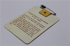 Sandy Lyle Signed 1988 Masters Tournament SERIES Badge #X8894 JSA ALOA