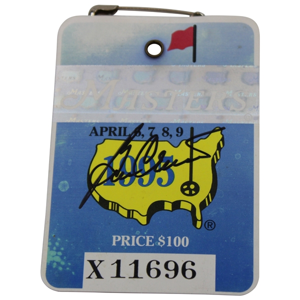 Ben Crenshaw Signed 1995 Masters Tournament SERIES Badge #X11696 JSA ALOA