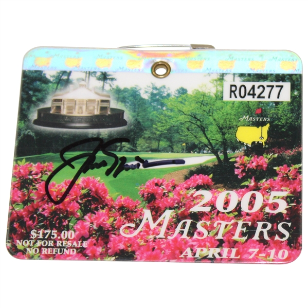 Jack Nicklaus Signed 2005 Masters Tournament SERIES Badge #R04277 JSA ALOA