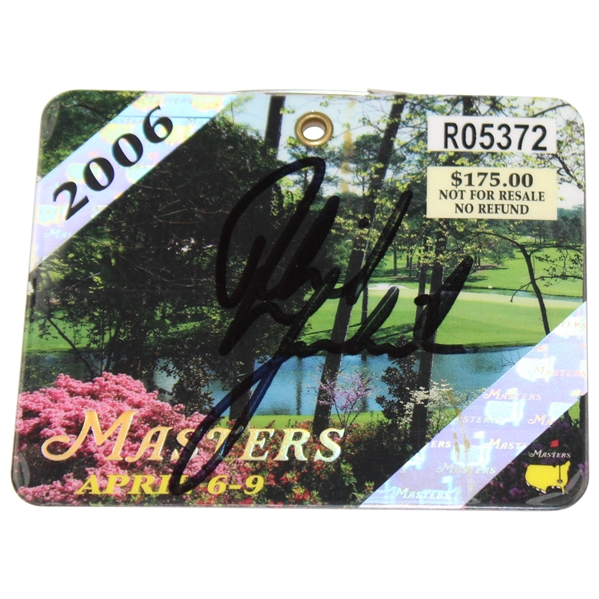 Phil Mickelson Signed 2006 Masters Tournament SERIES Badge #R05372 JSA ALOA