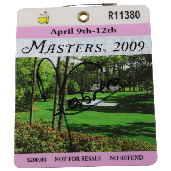 Angel Cabrera Signed 2009 Masters Tournament SERIES Badge #R11380 JSA ALOA