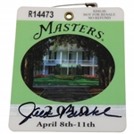 Jack Burke Signed 2010 Masters Tournament SERIES Badge #R14473 JSA ALOA