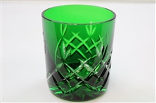Augusta National Masters Emerald Green Cut Rocks Glass