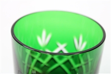 Augusta National Masters Emerald Green Cut Rocks Glass