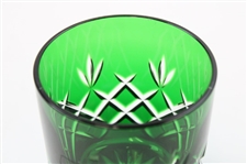 Augusta National Masters Emerald Green Cut Rocks Glass