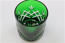 Augusta National Masters Emerald Green Cut Rocks Glass
