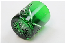 Augusta National Masters Emerald Green Cut Rocks Glass