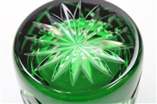 Augusta National Masters Emerald Green Cut Rocks Glass