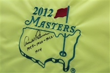 Arnold Palmer Signed 2012 Masters Tournament Embroidered Flag w/Years Won Notation JSA ALOA - Framed