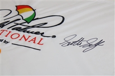 Tiger Woods & Scottie Scheffler Signed Arnold Palmer Invitational Embroidered Flag JSA ALOA