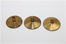 Three (3) Vintage British Open Ball Markers - Carnoustie, Royal Troon, St. Andrews