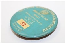1957 Women’s U.S. Open at Winged Foot Guest Badge