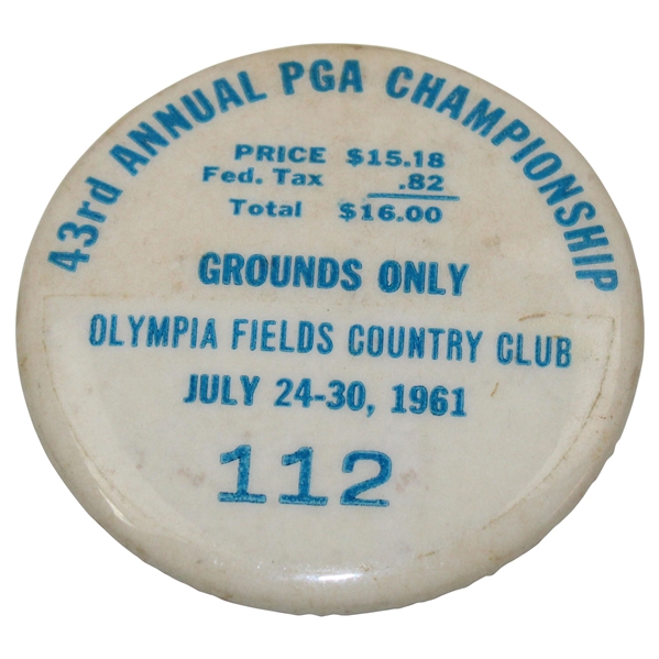 1961 PGA Championship at Olympia Fields Grounds Badge
