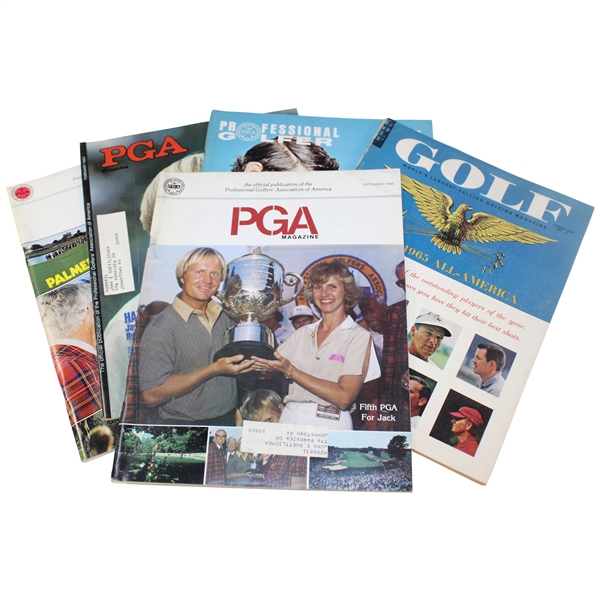 Five (5) Golf Magazines Jack Nicklaus Arnold Palmer 1966-1983