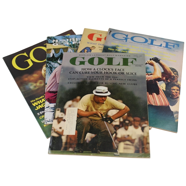 Five (5) Jack Nicklaus Golf Magazines 1966-1978