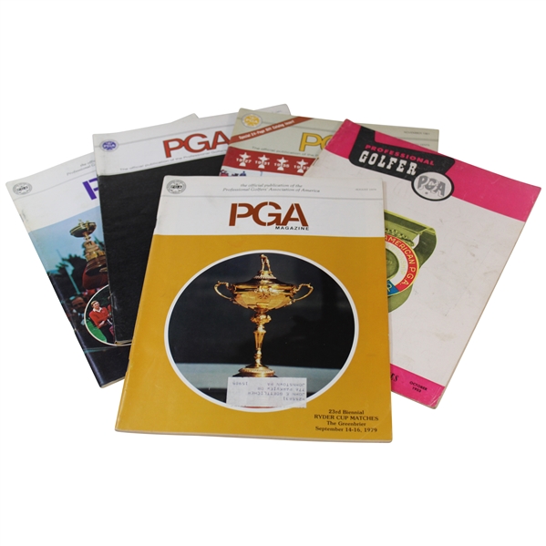 Five (5) Ryder Cup Golf Magazines 1953-1981