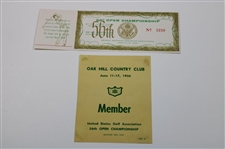 1956 US Open Oak Hill Country Club (3) Piece Lot