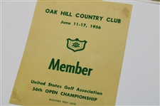 1956 US Open Oak Hill Country Club (3) Piece Lot