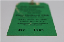 1948 Babe Zaharias Pine Orchard Club Golf Exhibition Ticket