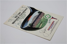 Payne Stewart & Jack Nicklaus Signed 1987 Memorial Tournament Tri Fold Guide JSA ALOA