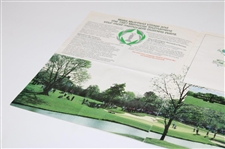 Payne Stewart & Jack Nicklaus Signed 1987 Memorial Tournament Tri Fold Guide JSA ALOA