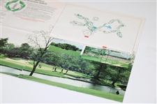 Payne Stewart & Jack Nicklaus Signed 1987 Memorial Tournament Tri Fold Guide JSA ALOA