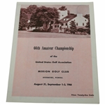 1966 U.S. Amateur Merion Golf Club Pairing Sheet & USGA Journal Reprint
