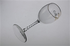 c.1970's Arnold Palmer Motors Latrobe Dealership Twisty Stem Champagne Glass