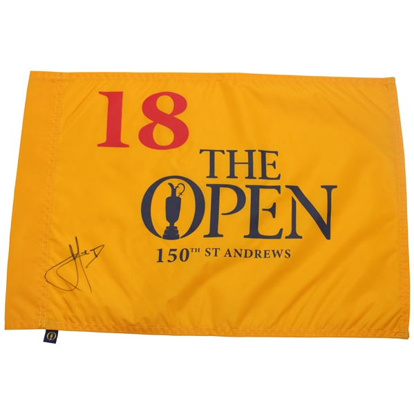 Cam Smith Signed 2022 Open Championship at St. Andrews Flag JSA ALOA