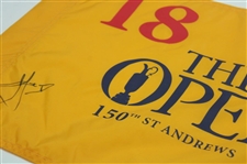 Cam Smith Signed 2022 Open Championship at St. Andrews Flag JSA ALOA