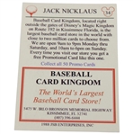 Jack Nicklaus Signed 1988 JSB Enterprises Golf Card JSA ALOA