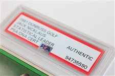 Jack Nicklaus Signed 1981 Donruss Golf Stat Leader Card PSA/DNA