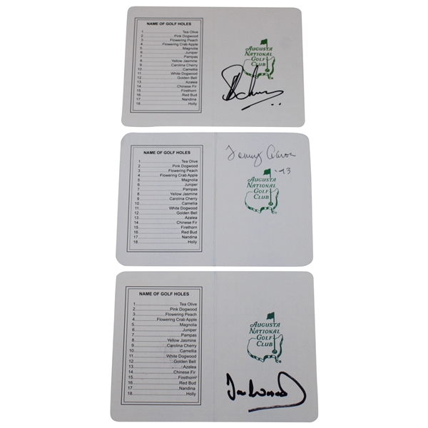 Tommy Aaron, Charl Schwartzel & Ian Woosnam Signed Augusta National Scorecards JSA ALOA