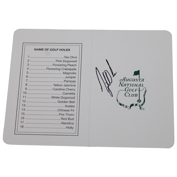 c.1995 Tiger Woods Signed Augusta National Scorecard Full JSA Letter # YY39361