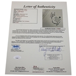 c.1995 Tiger Woods Signed Augusta National Scorecard Full JSA Letter # YY39361