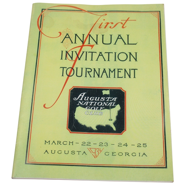 1934 Annual Invitation Tournament (First Masters) Reproduction Program
