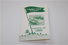 Masters Week in Augusta' 1961 Program/Booklet