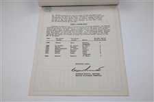 1957 Masters Tournament Golf Writers Association Information Packet